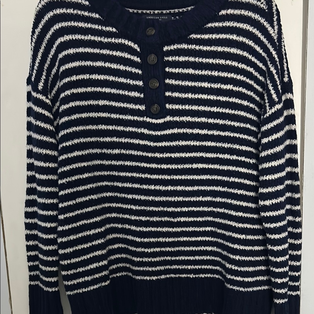 Striped Black and White Women's Sweater